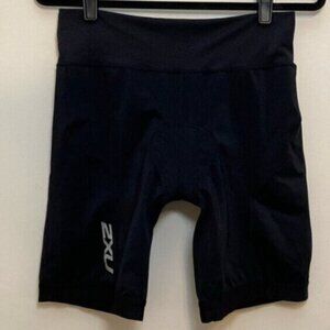 2XU Biker Shorts Padded Black Cycling Performance Triathlon Active Size XXL 2XL